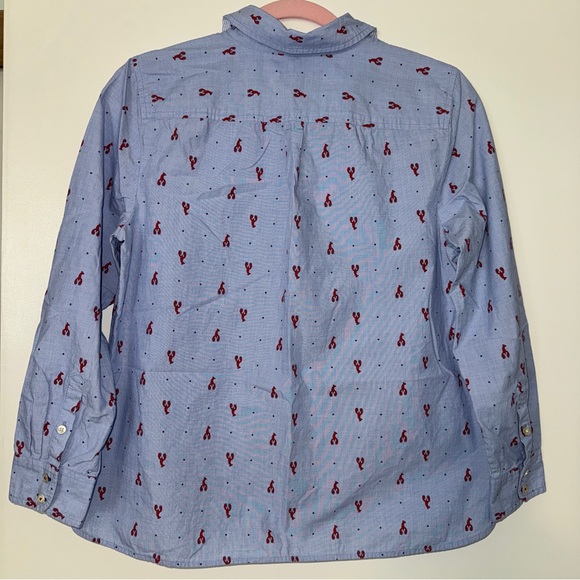 Talbots Lobster Print Button Down Shirt 100% cotton - Picture 2 of 5